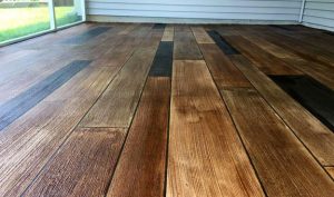 WOOD STAMPED CONCRETE FLOORING